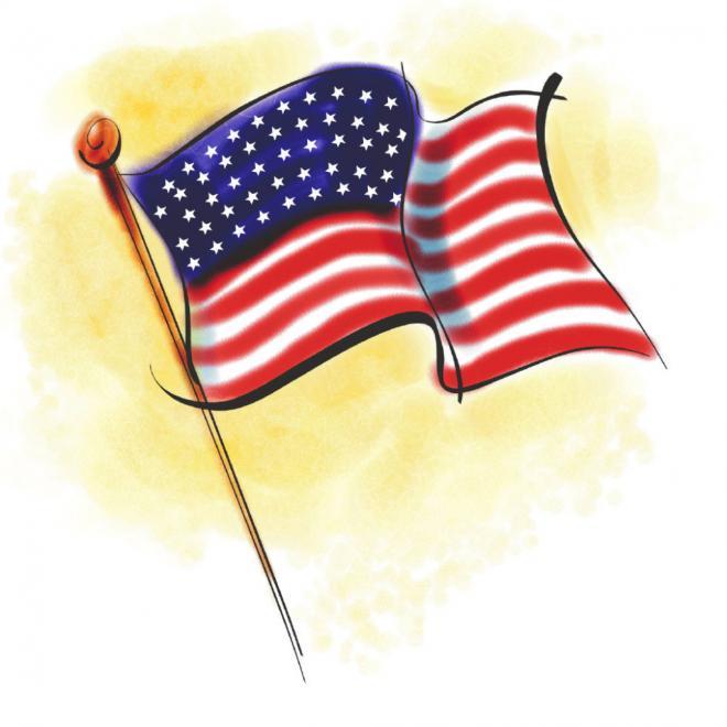 Memorial Day Clip Art Flag Image