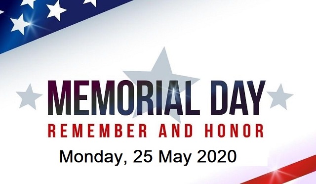 When is Memorial Day 2020